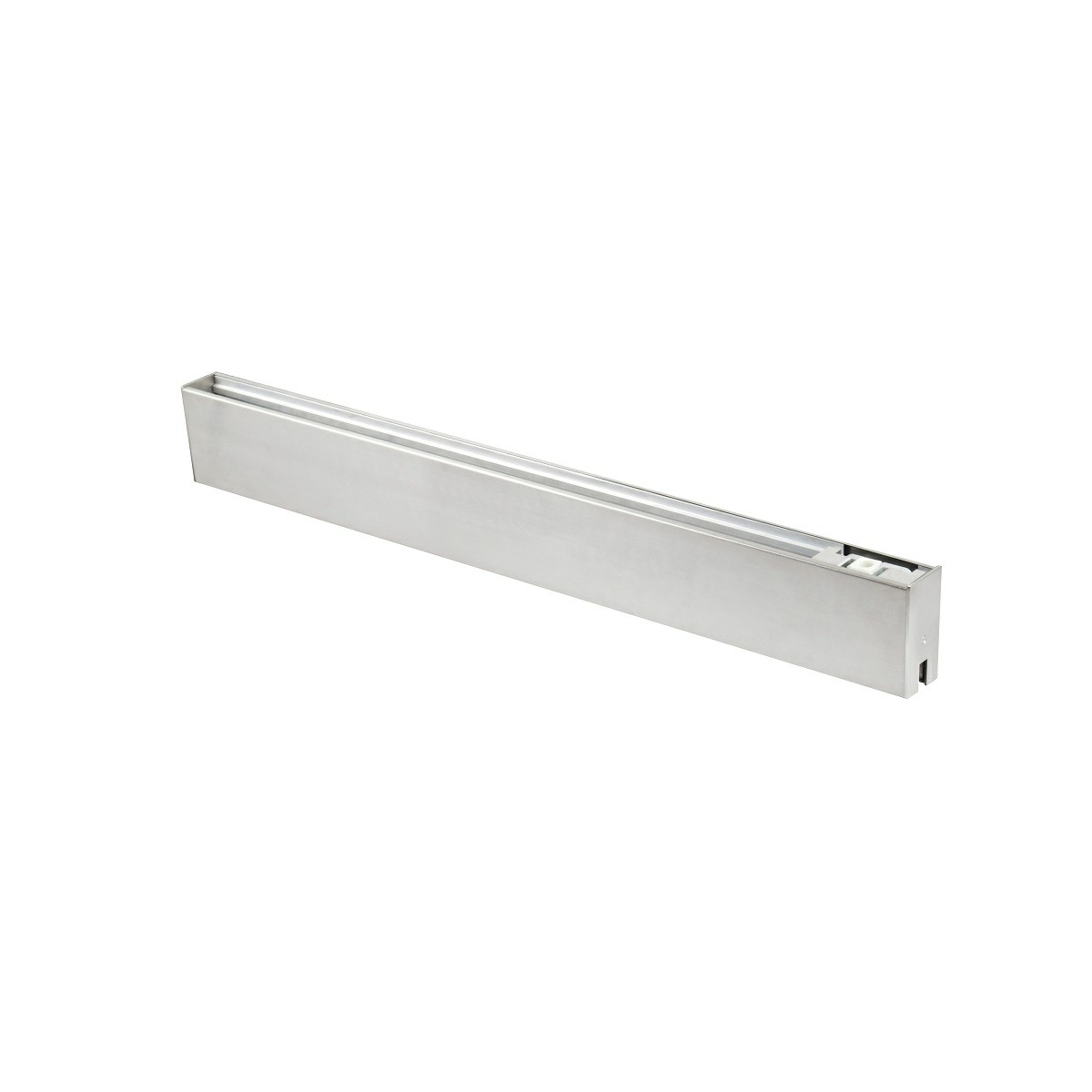 Top door rail to suit bottom hydraulic rail in satin silver anodized